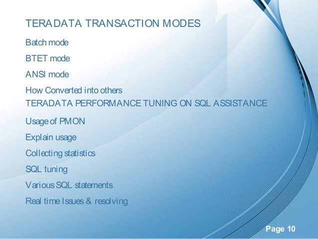 Teradata Online Training Course