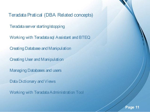 Teradata Online Training Course