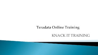 KNACK IT TRAINING
 