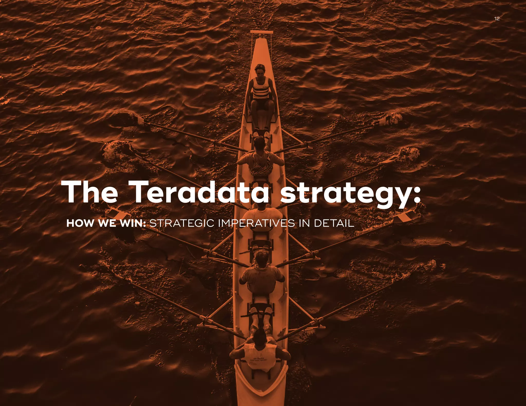 HOW WE WIN: STRATEGIC IMPERATIVES IN DETAIL
The Teradata strategy:
12
 