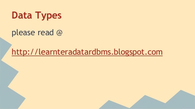 Create Table And Insert Data In Teradata