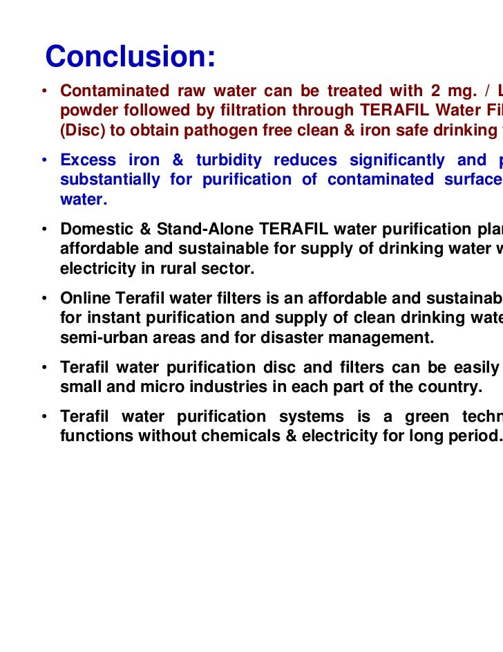 Water purification essay conclusion picture