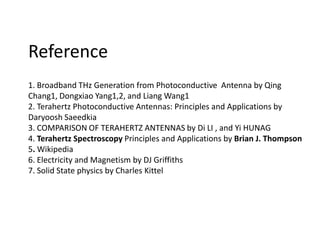 Terahertz generation and detection using aperture antenna | PPSX