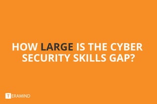HOW LARGE IS THE CYBER
SECURITY SKILLS GAP?
 