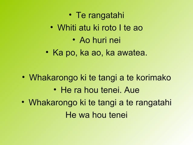 Te rangatahi | PPT