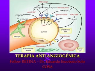 TERAPIA ANTIANGIOGÉNICA
Fellow RETINA – Dr. Eduardo Escobedo Solis
COSA
 