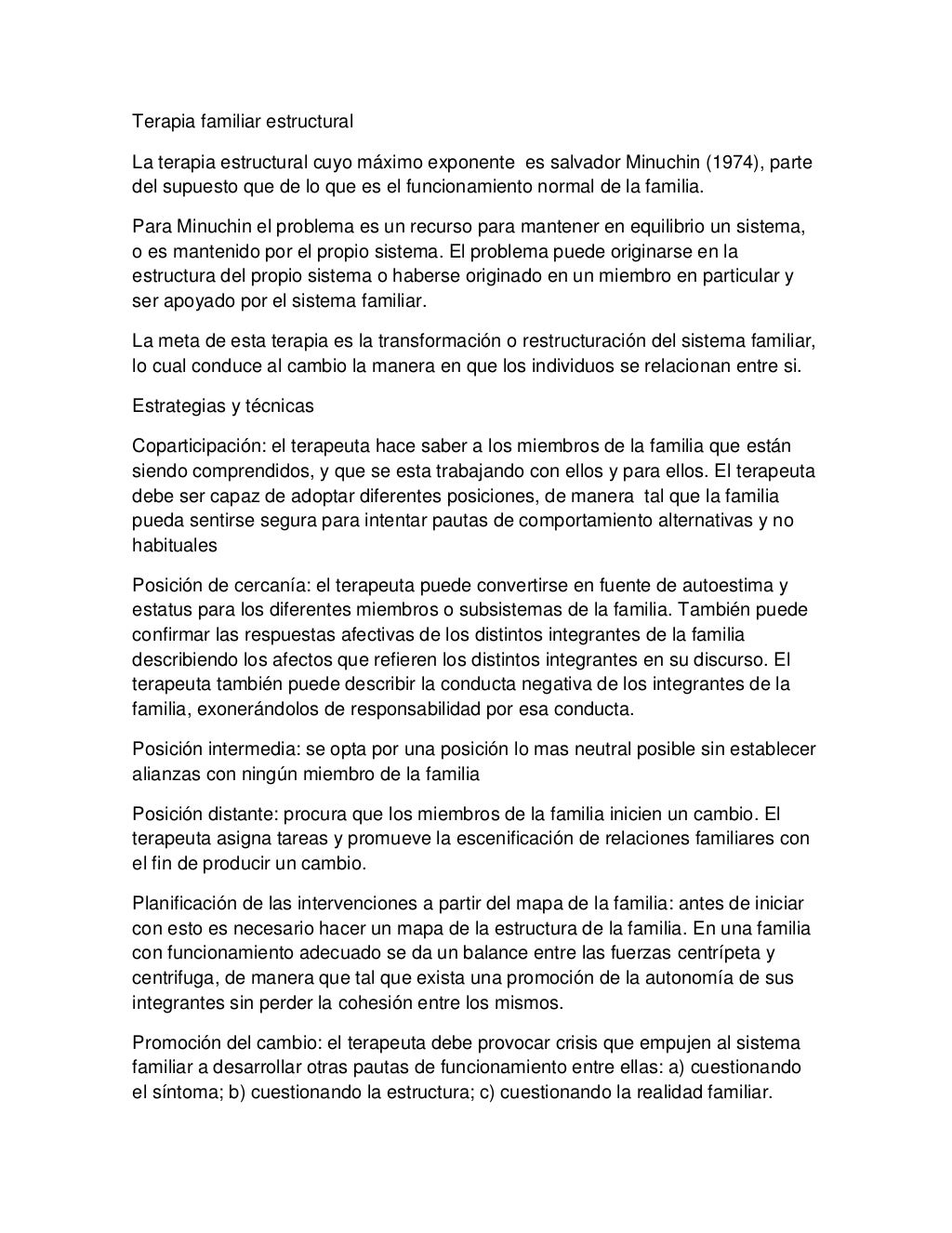 Terapia centrada en soluciones, enfoque estructural, grupo
