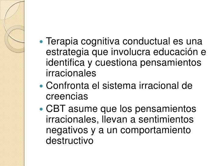 Terapia cognitiva conductual Terapia cognitiva conductual