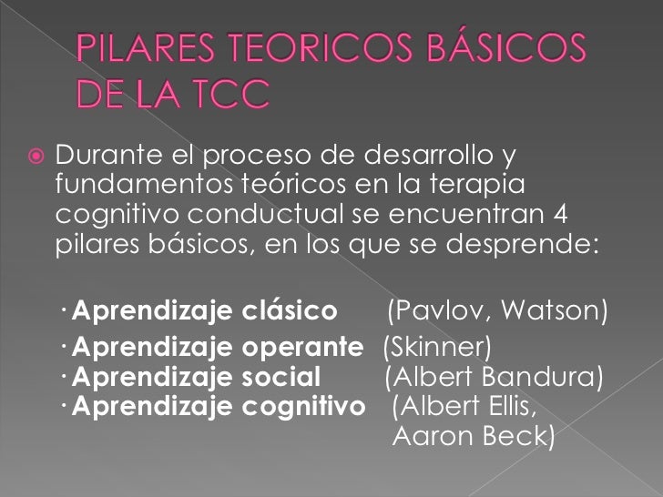 Terapia cognitivo conductual Terapia cognitivo conductual