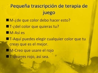 M-¿de que color debo hacer esto?
T-¿del color que quieras tu?
M-Así es
T-Aquí puedes elegir cualquier color que tu
creas que es el mejor.
M-Creo que usare el rojo
T-quieres rojo, así sea.
 