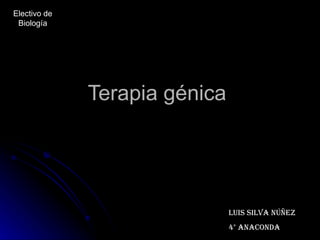 Terapia génica  Luis Silva Núñez 4° Anaconda  Electivo de Biología 