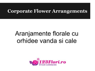 Aranjamente florale cu
orhidee vanda si cale
 