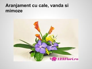 Aranjament cu cale, vanda si
mimoze
 