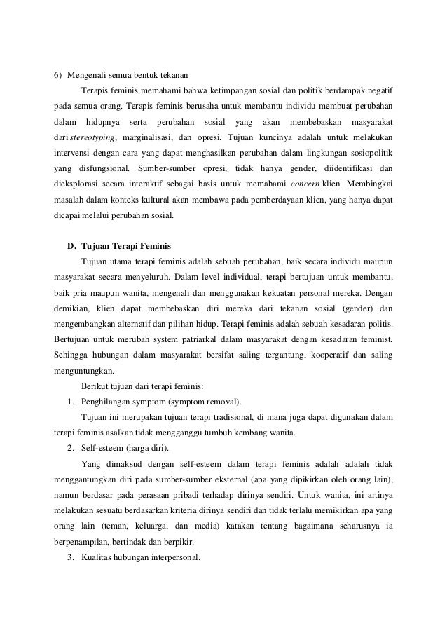 Psikoterapi Terapi Feminis