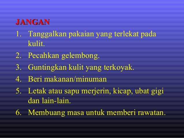 Terbakar dan melecur Terbakar dan melecur