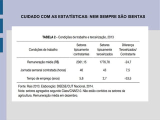 CUIDADO COM AS ESTATÍSTICAS: NEM SEMPRE SÃO ISENTAS
 