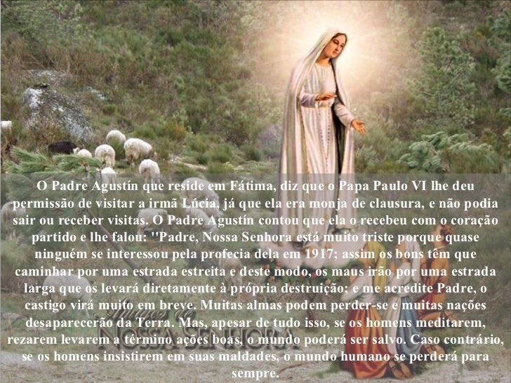 Terceiro Segredo De Fatima Fim Do Mundo