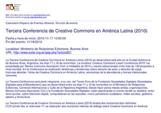 Tercera Conferencia de Creative Commons en América Latina (2010)
