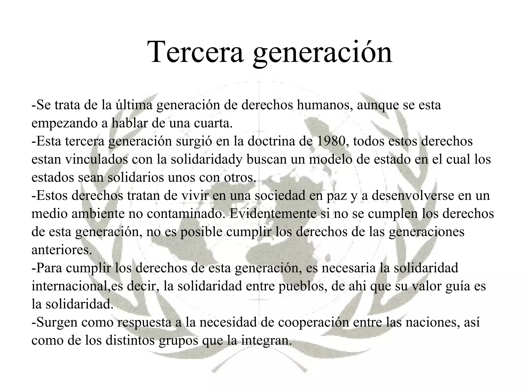 Tercera generación de los derechos | PPT