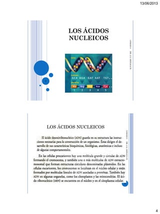 13/06/2013
4
LOS ÁCIDOS
NUCLEICOS
13/06/2013
7
DR.J.A.OSINAGAH.
LOS ÁCIDOS NUCLEICOS 13/06/2013
8
DR.J.A.OSINAGAH.
 