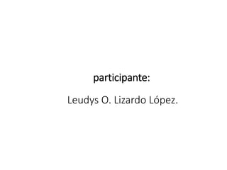 participante:
Leudys O. Lizardo López.
 