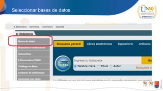 Seleccionar bases de datos
 