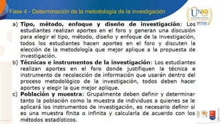 Fase 4 - Determinación de la metodología de la investigación
 