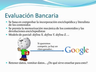 Un ejemplo
 ¿Qué autor afirmó que “La informática tiene que ver
con la computación lo mismo que la astronomía con
los telescopios”?
a. Larry Page
b. William Stalling
c. Edsger Dijkstra
¿Qué mejoró?
 