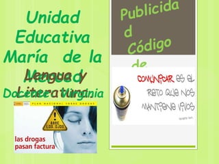 Unidad 
Educativa 
María de la 
MLeenrgcuea dy 
DoLceitneter:a tVuirrgain.ia 
Veliz 
 