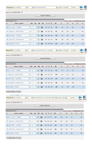 NOTAS 3º PERIODO GRADO TRCERO