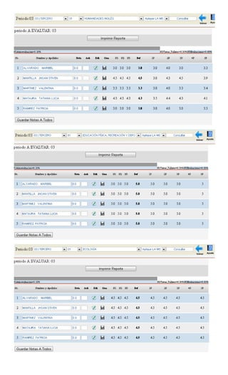 NOTAS 3º PERIODO GRADO TRCERO
