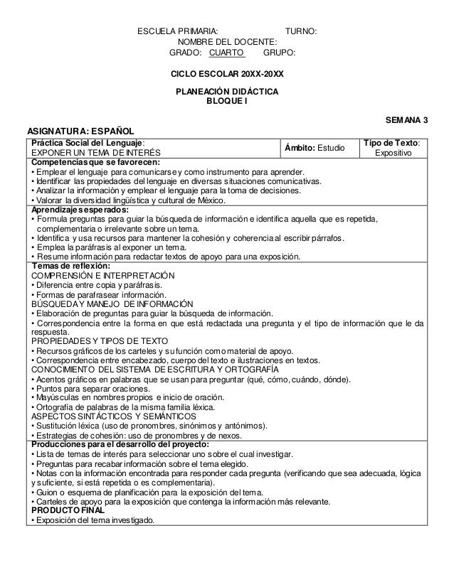 Planificacion de Cuarto Grado De Primaria Ciclo 2015 -2016 \ Planificacion de Cuarto Grado De Primaria Ciclo 2015 -2016 \