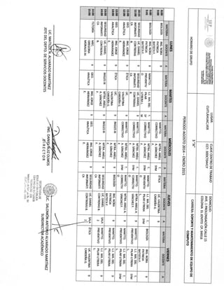 Horarios Tercer Semestre