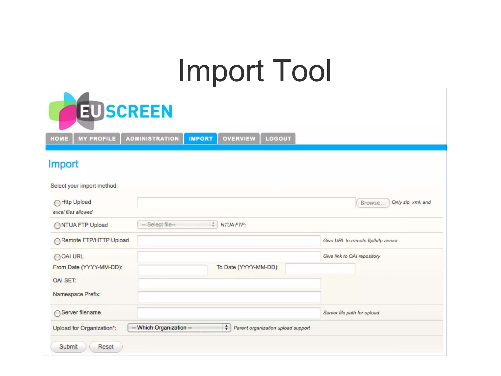 Import Tool 