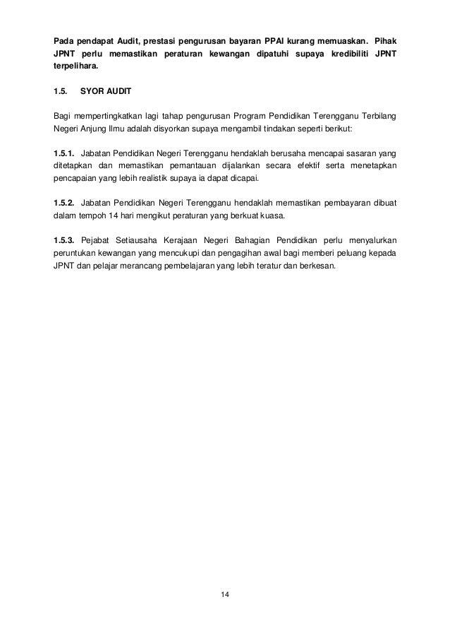 Laporan Ketua Audit Negara Tahun 2013 Siri 3 - Terengganu