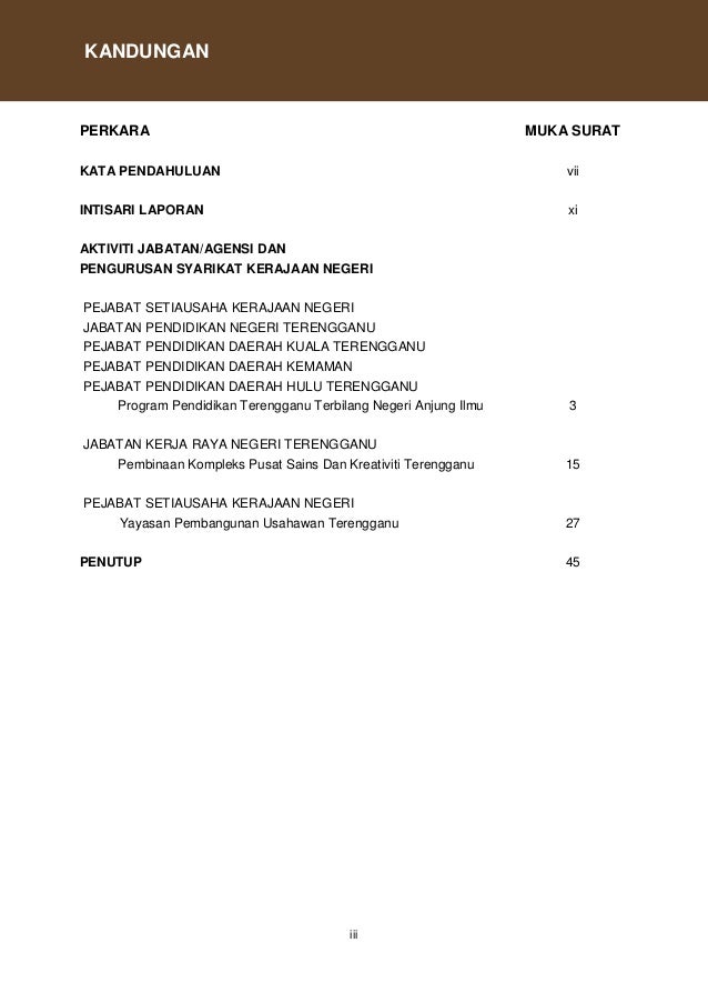 Laporan Ketua Audit Negara Tahun 2013 Siri 3 - Terengganu