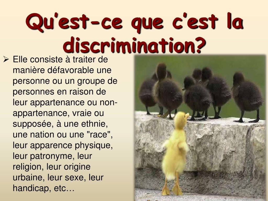 Les différents types de discrimination