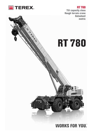 RT 780
75t capacity class
Rough terrain crane
Datasheet
metric
RT 780
 