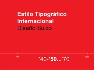 TEÓRICA DISEÑO SUIZO ("Estilo Tipográfico Internacional" - Años 50, 60...)