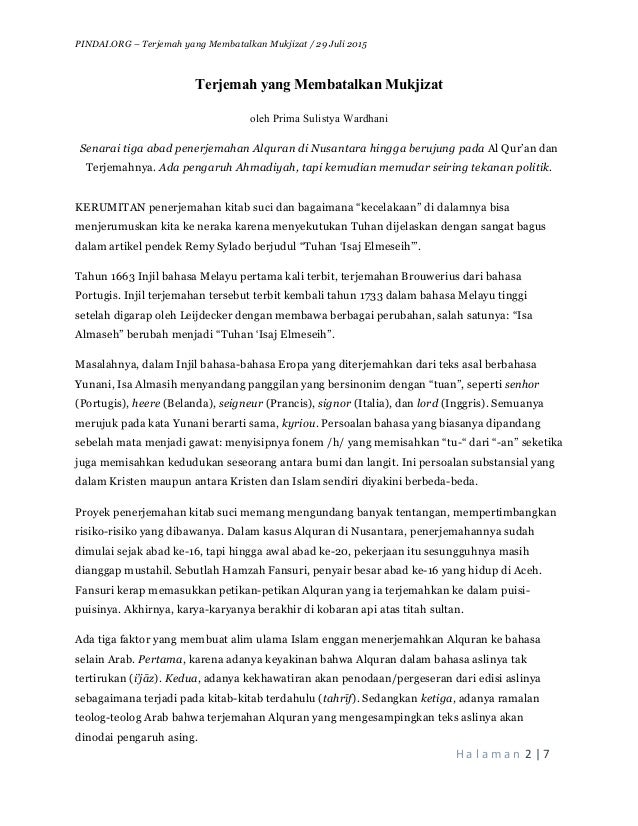 Tafsir Al Quran Bahasa Melayu Publicrimson