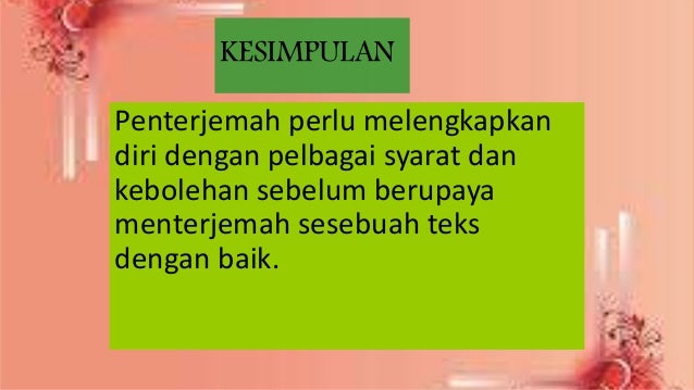 SYARAT @ KRITERIA PENTERJEMAH