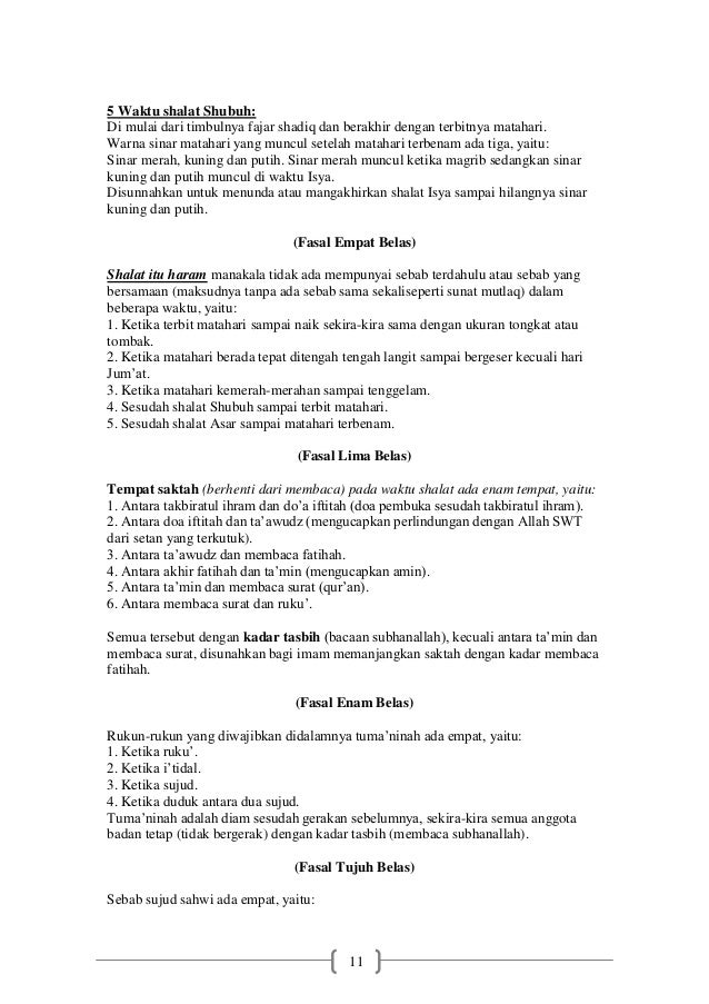 Terjemahan kitab safinatunnajaah