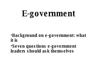 E-government ,[object Object],[object Object]