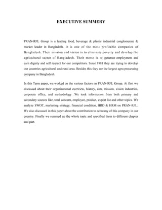 Term paper-on-pran-rfl-group | DOC