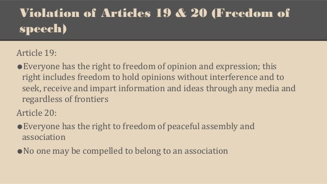 Article Vii The Right And Freedom Of