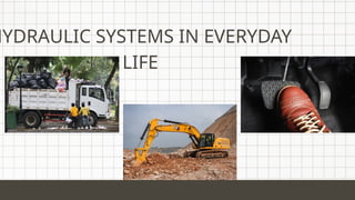 HYDRAULIC SYSTEMS IN EVERYDAY
LIFE
 
