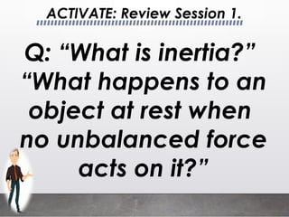 Understanding Inertia and Unbalanced Forces in Motion | PPTX