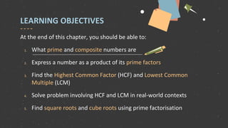 Comprehensive 7th Grade Mathematics: Primes, HCF, LCM, and Roots | PDF