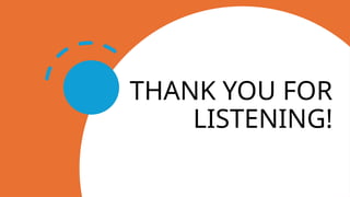 THANK YOU FOR
LISTENING!
 