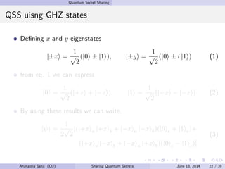 Introduction to Quantum Secret Sharing | PDF